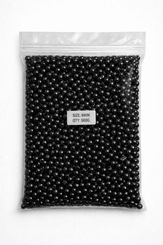 مروارید پلاستیکی خارجی سایز 8 بسته 500گرمی رنگ مشکی