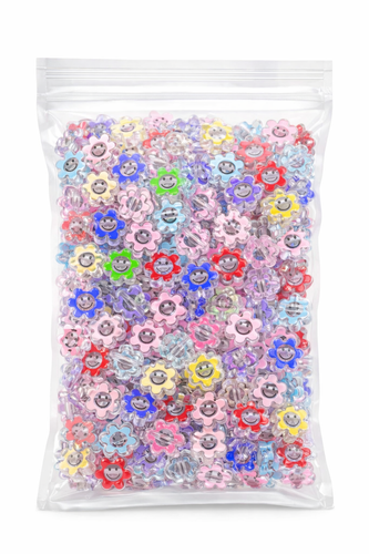 مهره فانتزی پاستیلی طرح گل لبخند بسته 500گرمی