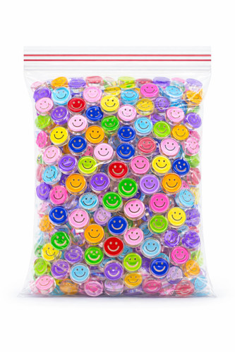 مهره فانتزی پاستیلی گرد خندان بسته ۵۰۰گرمی