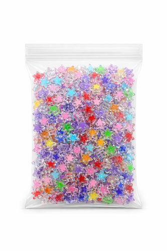 مهره فانتزی پاستیلی طرح ستاره بسته 500گرمی