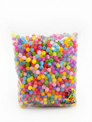مهره رنگی مات سایز ۸ بسته 500گرمی