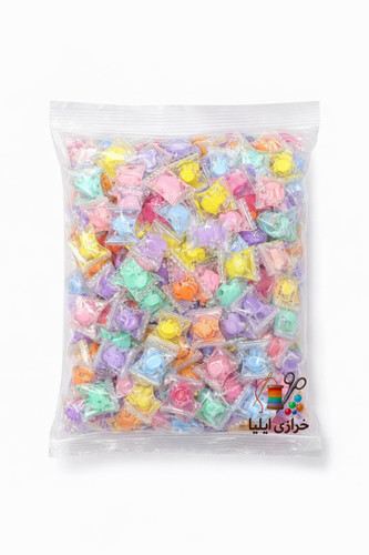 مهره پاستیلی شکلات شفاف بسته ۵۰۰گرمی