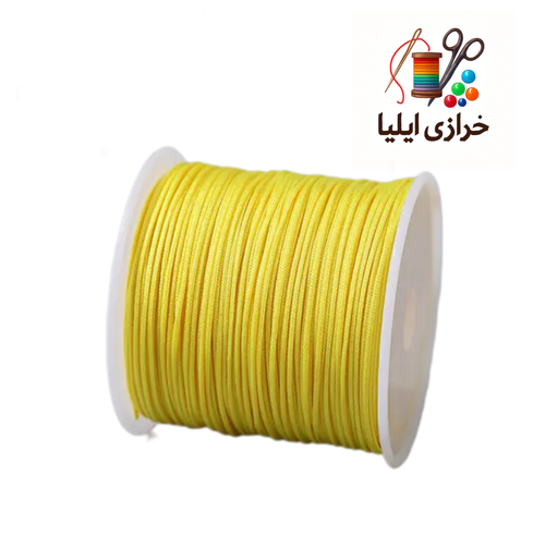 نخ دستبند رنگ زرد ۱۰۰یاردی