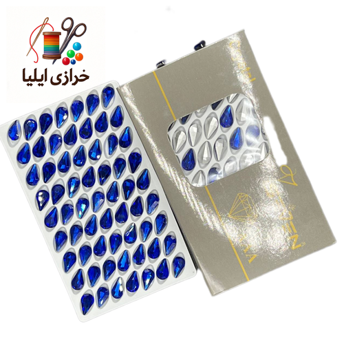 نگین اشک آبی کاربنی۱۳×۸