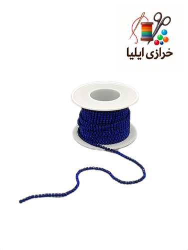 نگین متری توپ ۱۰یاردی رنگ آبی کاربنی