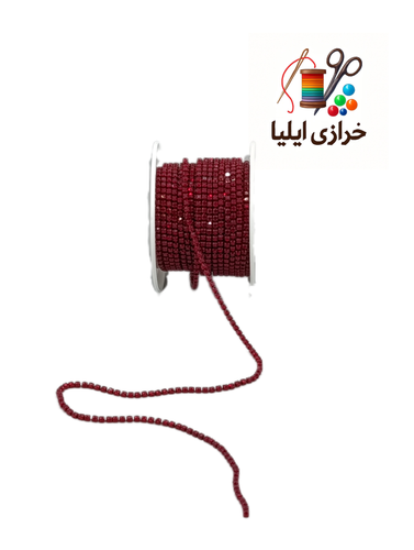 نگین متری توپ ۱۰یاردی رنگ زرشکی